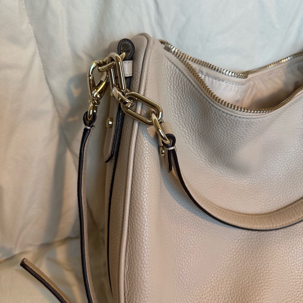 Kate Spade Pebbled Cream Leather Hobo Shoulder Bag - Picture 3 of 9